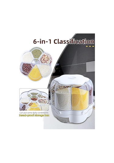 Yaozixa 360 Dönebilen Tahıl Tankı + Temizleme Fırçası