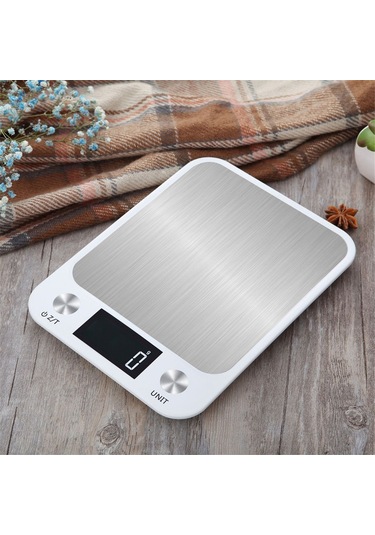 15kg Tartım Gıda Kahve Terazisi Akıllı Elektronik Dijital Terazi-b Beyaz