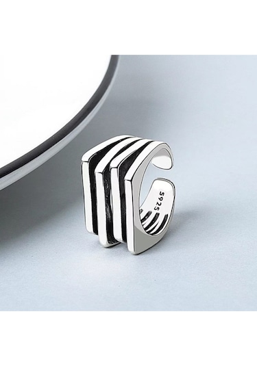 925 Ayar Gümüş Çok Katmanlı Bohem Tarz Yüzük