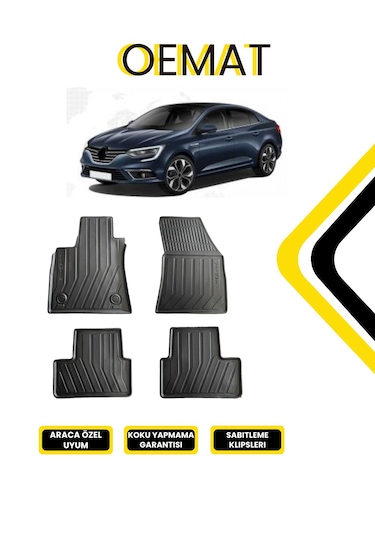 Renault Megane 4 2016 Sonrası 2d Araca Özel Paspas