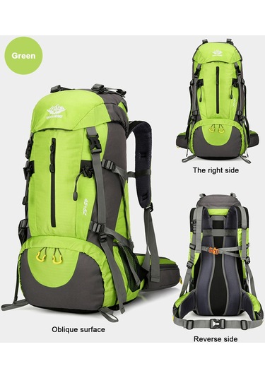 Vanaheımr-50l Yürüyüş Sırt Çantası Su Geçirmez Kamp Sırt Çantası,yeşil Yeşil