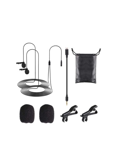 Boya By M2D. Çiftli. Iphone Uyumlu Yaka Mikrofonu