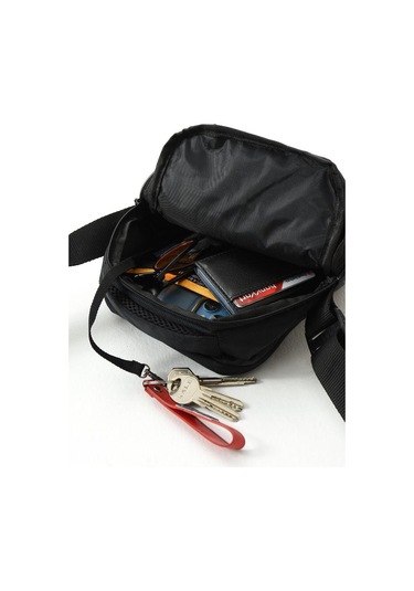 Erkek Omuz Çantası Elde Tutma 23 14 Cm Çapraz Askılı Postacı Çantası Mega Çanta Paraşüt Kumaş Siyah