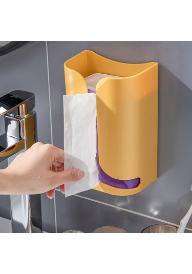 Reedark Yeşil Abs Çift Kullanimlı Duvar/tablo Montajlı Havlu-çöp Poşeti Depolama Kutusu, T-şekilli Çıkışlı, Deliksiz Yapıştırıcı İle Kolay Kurulum Yeşil