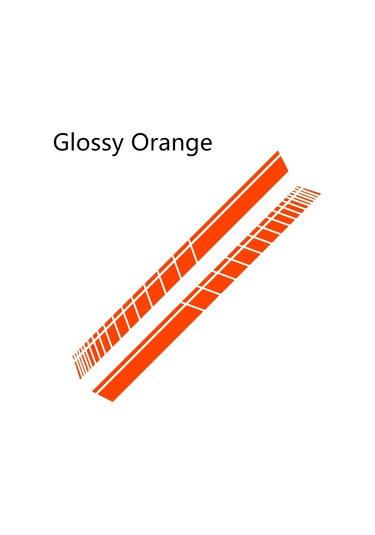 2 Araba Eteği Çıkartma Uzun Çizgili Otomobil Vinil Film Sargılama Çıkartma Ayarlama Glossy Orange 1 Piece Set