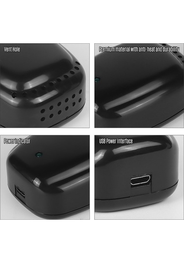 Padalink Stainless Steel Ozon Üreteci 5mg/h - Odor Eliminator: Sigara, Yemek, Evcil Hayvan Kokuları - Kısa Boyutlu 6x4.5x2.8cm Siyah