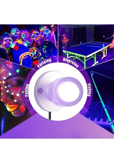 Willowhaven 4 Adet Altın Led Uv Siyah Işık, Floresan Ve Dekorasyon Aydınlatma Altın Rengi