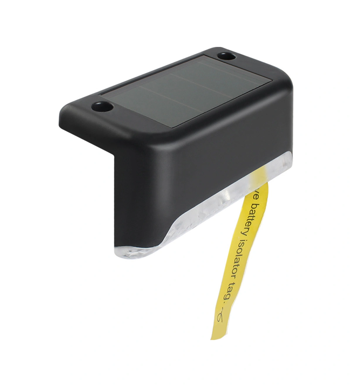 Geeroyoo 4'lü Beyaz Işık Güneş Enerjili Merdiven Lambası - Akıllı Işık Kontrolü, Ip65 Su Geçirmez, Dış Mekan Bahçe Duvar Aydınlatması Siyah