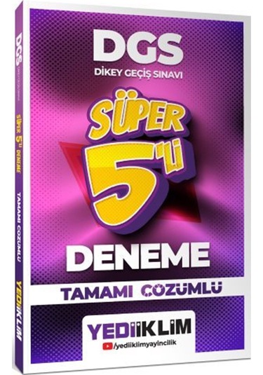 2026 Dgs Tamamı Çözümlü Süper 5'li Deneme / Kolektif