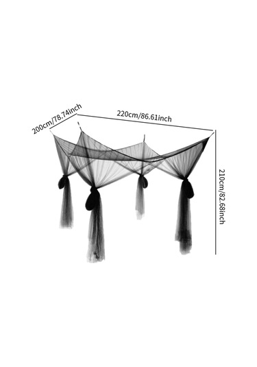 Suntek 4 Köşe Direkli Yatak Gölgelik Ağı Çocuk Odası Ev 200cmx220cmx210cm