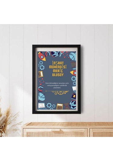 Mühendilerine Özel Yazılı Çerçeve 20 X 30