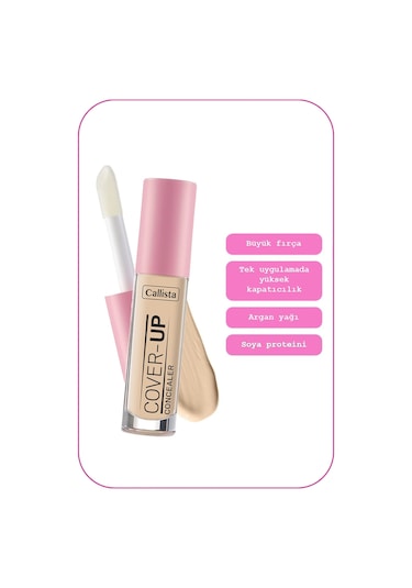 Callista Cover Up Concealer Yoğun Kapatıcı Göz Altı Kapatıcısı - 20 Sand