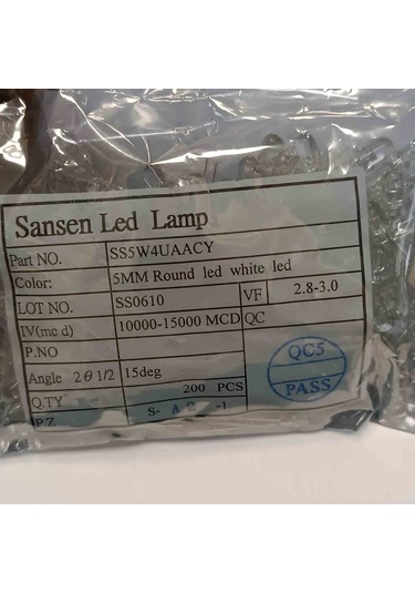 Ss5w4uaacy Şeffaf Yeşil 5 Mm Led.dıod Led Opto 100 Adet