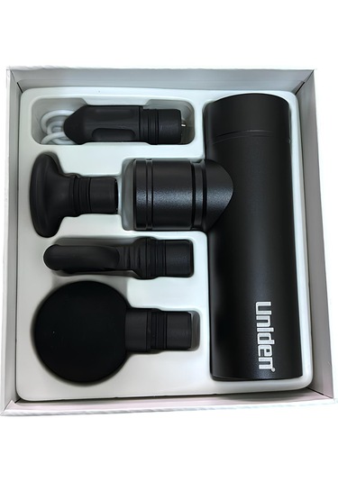 Uniden X90 48 Watt 4 Başlıklı Mini Masaj Tabancası Siyah