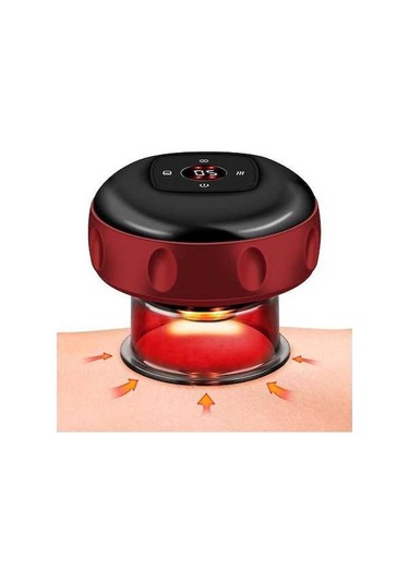 Willowhaven Şarjlı Kırmızı Işık Tedavili Masaj Selülit Yağ Yakma Hacamat Kupası Kırmızı