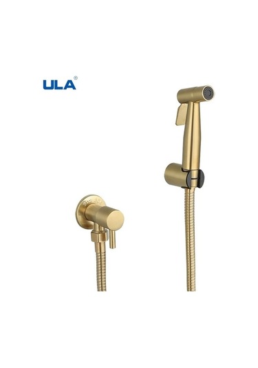 Joyhub Mingjin Shop2 1,2 M Boru Stili Ula Fırçalanmış Altın Şırınga Seti El Bide Püskürtücü Paslanmaz Çelik Tuvalet Bide Musluk Shattaf Vana Jet Seti Hygieower C5wz1c Beyaz