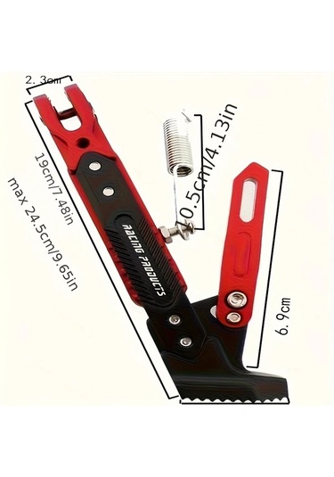 Xuweiwei Red Alüminyum Alaşım Yan Sehpa Seti, Kaymaz Dayanıklı Ayarlanabilir Yükseklik Çeşitli Modeller İçin Uygun Park Güvenliği Artırır