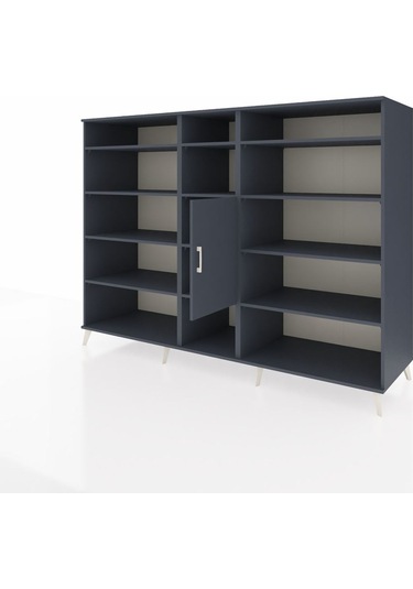 Kronos Dolap 12 Raflı Tek Kapaklı 220x59x163 Antrasit-antrasit Antrasit-antrasit