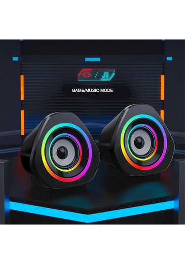 Geeksen Rgb Işık Efektli Mini Hoparlör - Güçlü Ses & Taşınabilir Tasarım