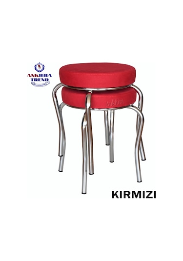 Tabure (Krom Ayaklı) (2 Adet) - Mutfak Balkon Taburesi