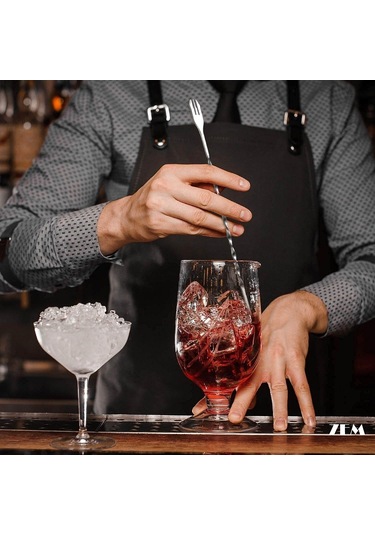Zem Mojito Tokmağı ve Kokteyl Karıştırma Kaşığı Çatallı