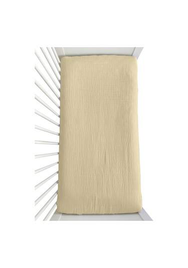 4 Katlı Müslin Bebek Nevresim Takımı Uyku Seti %100pamuk Bej