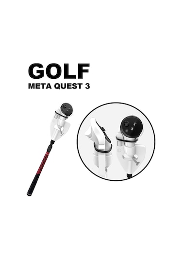 Wolmtt Meta Quest 3 Vr Golf Kulübü Denetleyicisi İçin Ergonomik Kavrama Çubuğu Kolu - Mor