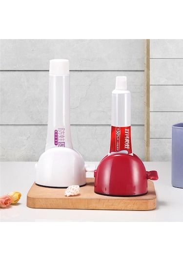 Beyaz Banyo Sıkacağı Diş Macunu Dispenseri Krem Tüp Sıkma Dispenseri Ev Banyo Aksesuarları Beyaz