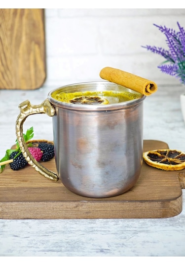 Modabakir Kupa Bardak Bakır Premium Kahverengi