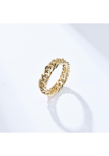 Siyah Moda Titanyum Çelik Yüzükler Zincir Çift Dokuma Küba Basit Erkek Yüzük Gümüş Kadın Yüzük Takı Yeni 2023 Çiftin Yüzük 9 Siyah