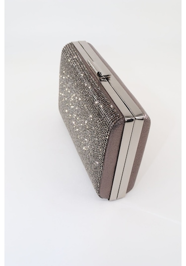 Taşlı Platin Abiye Çanta. Abiye Çanta Platin. Platin Abiye Çantası. Platin Taşlı Davet Gece Çantası