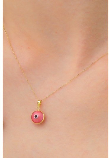 Kadın 14 Ayar Altın Nazar Göz Kolye Ucu - Mmkly1721