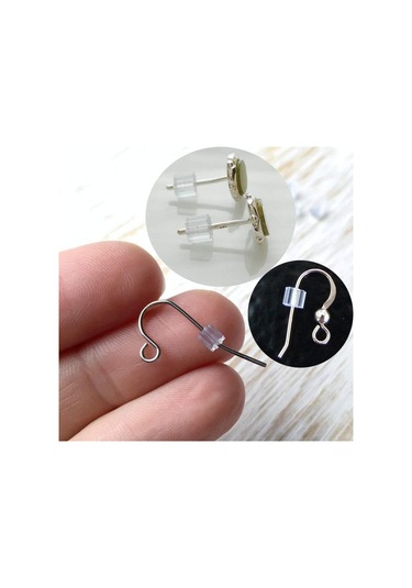 Silikon Küpeler, 200 Adet Yumuşak Kulak Tıkacı, Şeffaf Küpeler