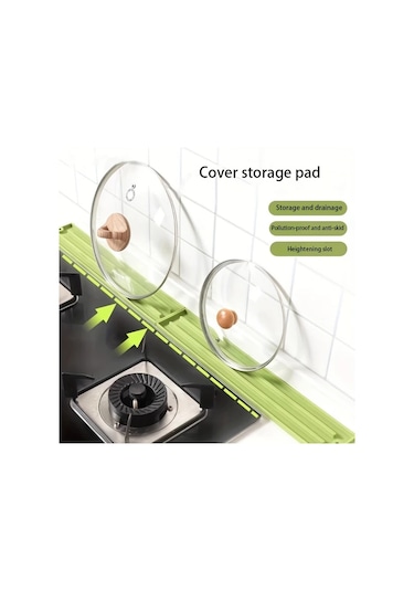 Maxaccess Gri Mutfak Düzenleyici Kaymaz Saklama Paspası Çok Amaçlı Kapak Kaşık Kurutucu Gri