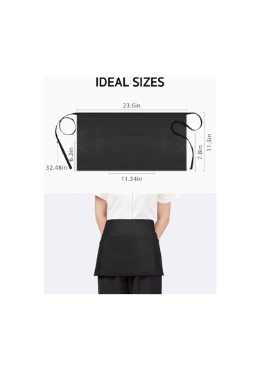3 Cepli 3 Paket Garson Önlüğü, Pamuklu Garson Garson Bel A 3,pamuk Diğer