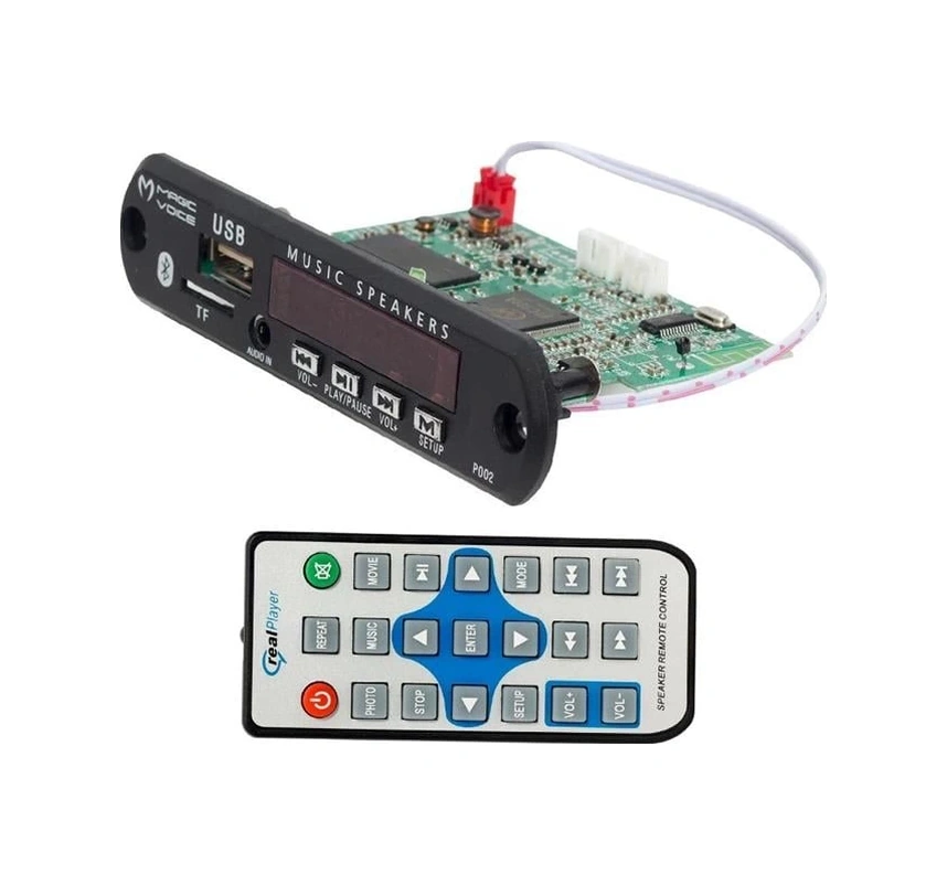 Magicvoice Mp5 Usb-sd-mmc-bluetooth 12v-500ma Kumandalı Çevirici Dijital Video Player Board