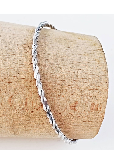 Lilahgümüştr Gümüş Burgulu Kadın Bilezik