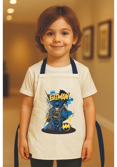 Çocuk Mutfak Önlüğü Etkinlik Önlüğü 4-12 Yaş Aktivite Önlüğü Beyaz