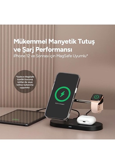 Ttec Aircharger Quattro M Magsafe Uyumlu Ledli Kablosuz Hızlı Şarj Standı