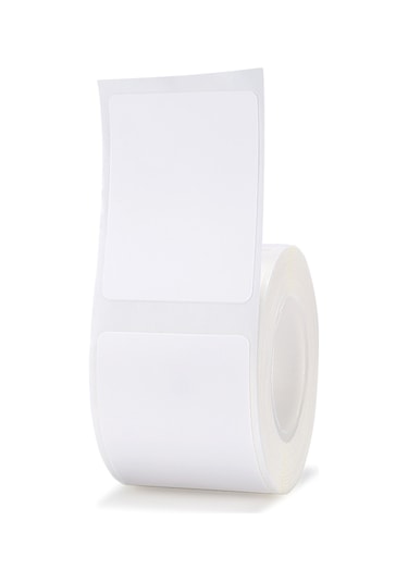 Moveevo Jingchen B3s/b11/b21 Uyumlu Isı Etiket Kağıdı - 30x40mm 180 Adet Beyaz, Suya Dayanıklı, Etiket Sticker, Mürekkepsiz Yazdırma 1 Rulo