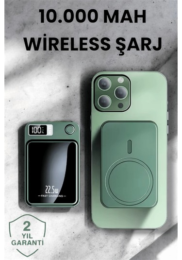 Pratik Ve Taşınabilir 10.000 Mah Wireless Powerbank Hızlı Şarj Çok Renkli