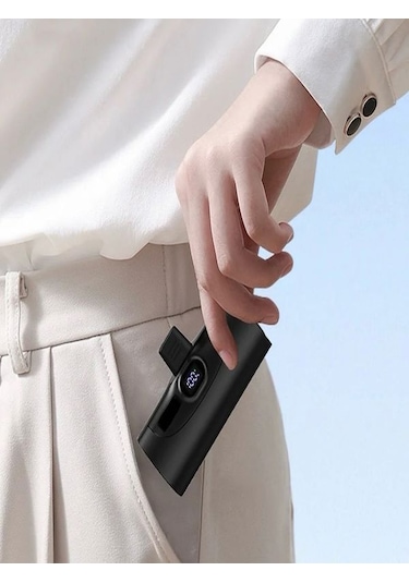 Çelikwork FP07 5000 mAh Type-C 20 W Ultra Hızlı Şarj Taşınabilir Powerbank Siyah