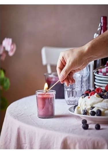 Störtskön Bardakta Yabani Meyveler Kokulu Mum Kırmızı 20 Saat Kırmızı