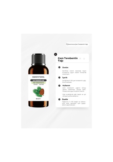 Savonnova Çam Terebentin Yağı 50 ML