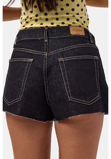 Itsbasic Kadın İndigo Selvedge 7s6-50 Mini Denim Sort
