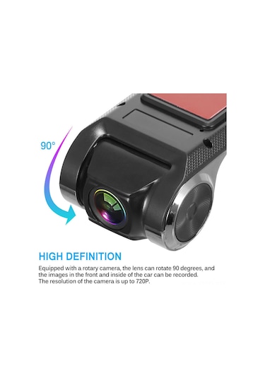 Samdoo Oto Dvr 1080p G Sensörlü Araç İçi Kameralı Kaydedici: Adas Yardımıyla Gece Görüşü, Döner Lens Ve Döngü Kaydı