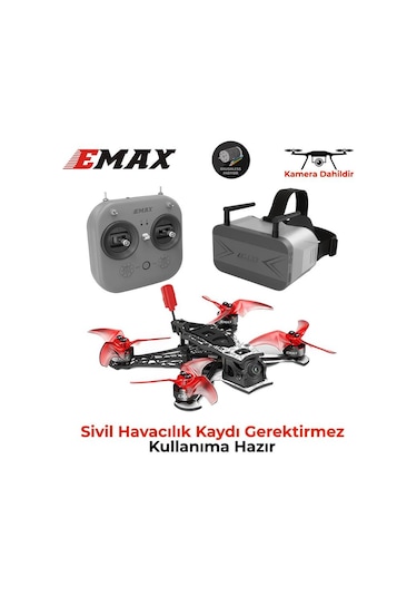 Emax Tinyhawk Iıı Plus Freestyle Rtf Analog Kameralı Fpv Racing Drone W/kumanda+goggles Gözlük Kullanıma Hazır