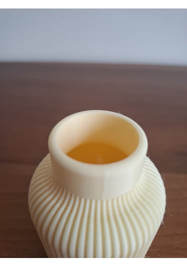 Dekoratif Mini Bohem Vazo- 5 Cm Krem