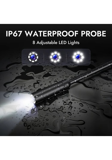 Xuweiwei Endoskop Isikli 4 3 Lcd Ekranli 8mm Kamerali Boreskop Drenaj Oto Kanalizasyon Duvar Kamerasi