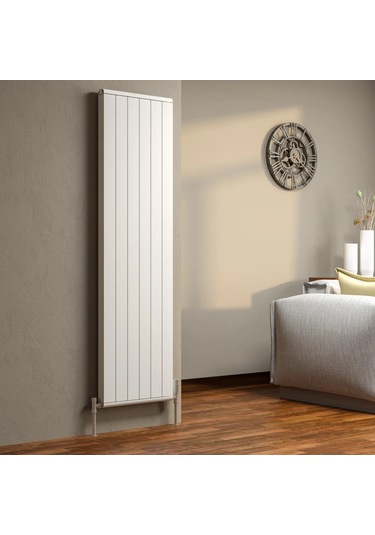 Lojimax Alüminyum Dekoratif Radyatör Lova Line 600x1036mm 13 Dilim Dokulu Beyaz 1861 W Yüksek Isıl Güç